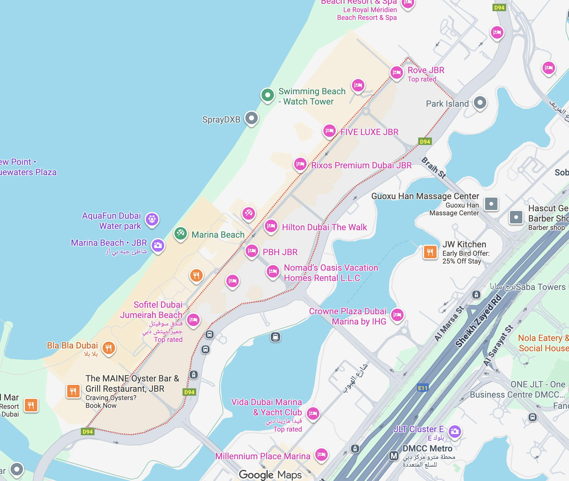 JBR Map